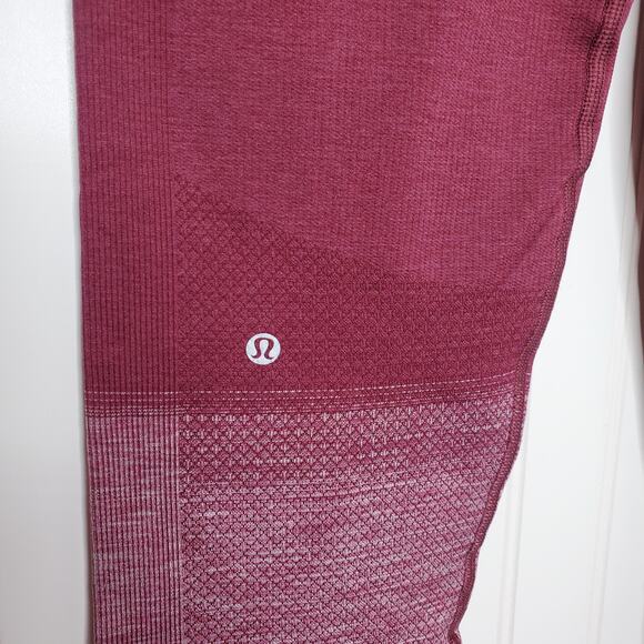 Lululemon Women's Seamlessly Street Crop Size 6 Activewear Dashing Purple Yoga - Picture 5 of 9